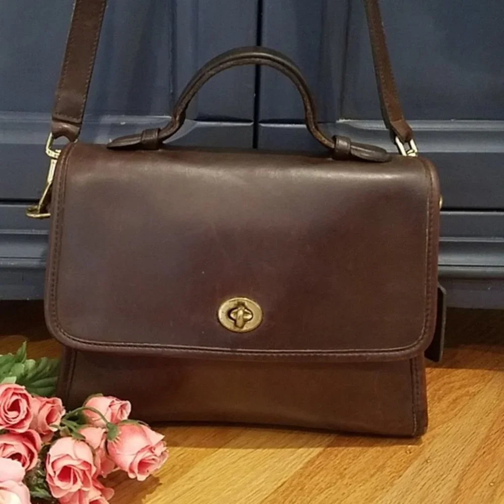 Coach | Bags | Gorgeous Vintage 9s Coach Court Bag Mahogany Brown